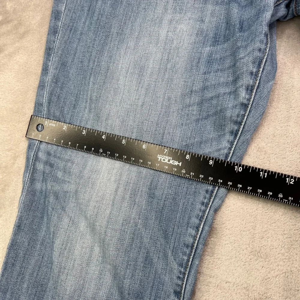 Lucky Brand 121 Heritage Slim Jeans Mens 36x30 Light Wash Blue Distressed Denim‎